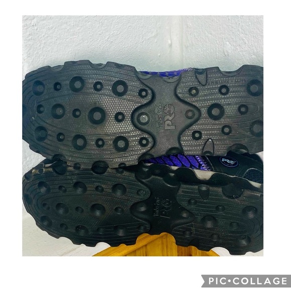Timberland Pro Powertrain Sport Alloy Toe Work Shoes In Purple,Size 8W - Picture 7 of 10
